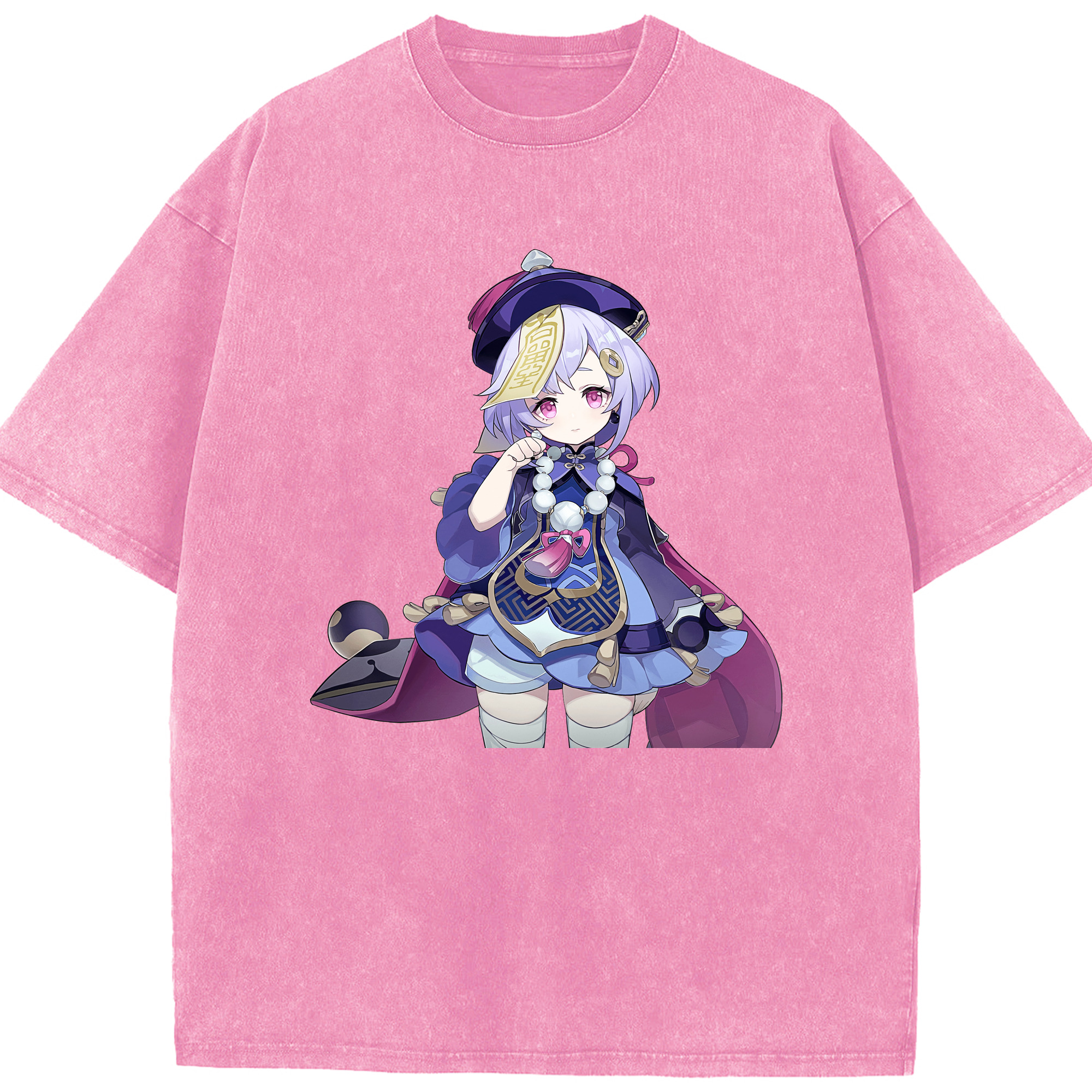 げんし神 七七 なな  genshin Nana 綿100% ヴィンテージ風 半袖Tシャツ（フロントプリント）